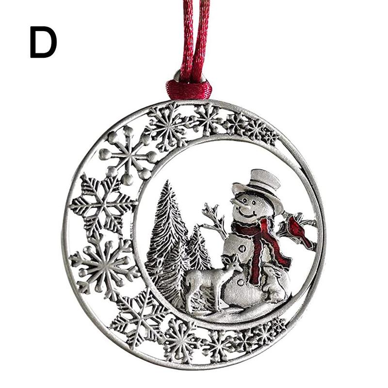 PEWTER CHRISTMAS TREE ORNAMENT NEW O9U0