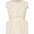 thumbnail image 2 of Big Girls' Cap Sleeve Pearl Sequin Communion Flowers Girls Dresses White 12, 2 of 3