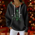 thumbnail image 2 of Women's Fashion Casual Christmas Print Pullover Long-Sleeve Sweatshirt with JESUS Design for Holiday Season and Comfortable Wear,Black,M, 2 of 5