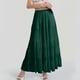 thumbnail image 2 of Falda larga fluida de gasa blanca para mujer: falda boho de verano con cintura elástica y pliegues en línea A, tejido de poliéster, tallas S-XXL, 2 of 4