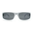 thumbnail image 4 of Mens Mad Dog Narrow Rectangle 90s Street Gangster Shade Sunglasses Shiny Black, 4 of 8