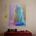thumbnail image 5 of 1pc Color - infused Fluffy Cat Canvas Wall Art, framed Decor room hanging Wall Picture Decor for Home Gifts, living room, bathroom, bedroom, kitchen wall art decor canvas wall art, 5 of 6