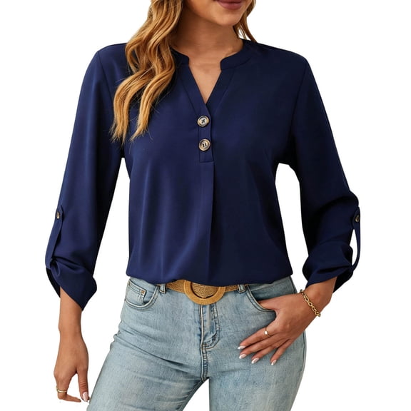 Yangnuo Women's Solid Color V-Neck Blouse, Elegant Ruffled Sleeveless Tank Top, Casual Loose-Fit Summer Shirt