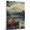 American English Coonhound, variant on Kuvasz Dog Playing Fishing Stretched Canvas Size 8x12 – Sports Dog, Perfect for Animal Lovers, Kuvasz Dog Canvas, Fishing Canvas Size Wall Art