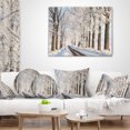 thumbnail image 4 of Designart Beautiful Winter Lane at Morning - Forest Throw Pillow - 12x20, 4 of 5