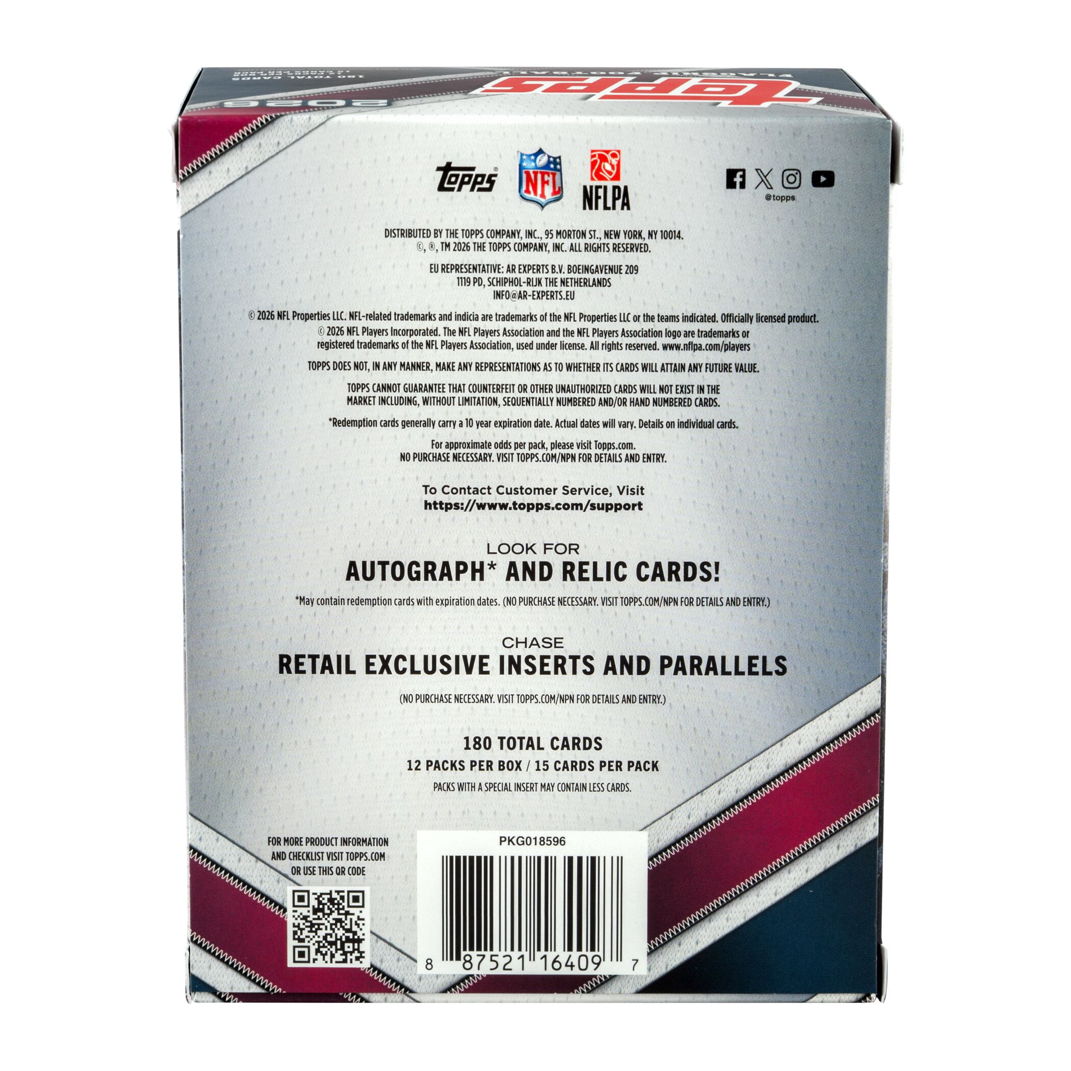 2026 Topps NFL Flagship Football Trading Card Mega Box