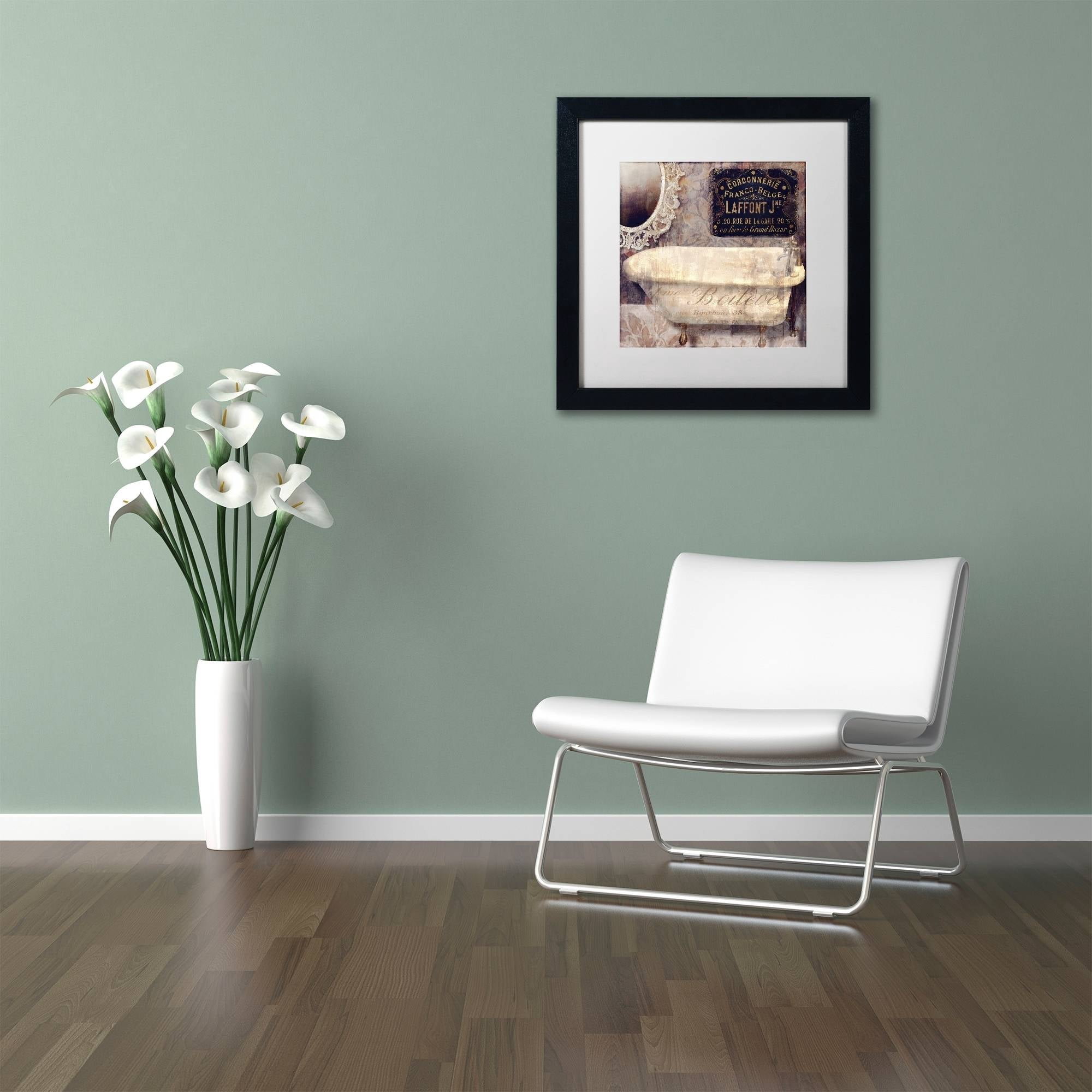 Trademark Fine Art "Le Bain Paris I" Canvas Art by Color Bakery White Matte, Black Frame