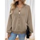 thumbnail image 4 of Sudadera con Cremallera de Gran Tamaño para Mujer, Chaquetas Informales de Larga, Estilo , Ropa de Abrigo para Invierno. Caqui XL, 4 of 10