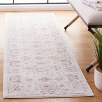 SAFAVIEH Blair Zyana Traditional Machine Washable Runner, 2'2" x 8', Beige/Grey