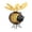 Yellow, variant on Brixlen Green Solar Wrought Iron Bee Hanging Light, Waterproof LED Garden Ornament Lamp, Solar Powered Hanging Decor for Yard Patio Porch Tree Outdoor Decorations