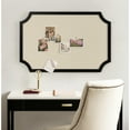 thumbnail image 2 of Kate and Laurel Holbrook Glam Framed Scallop Fabric Pinboard, 24 x 36, Black, Decorative Modern Scalloped Bulletin Board for Use as Vision Board or Wall Organization, 2 of 8
