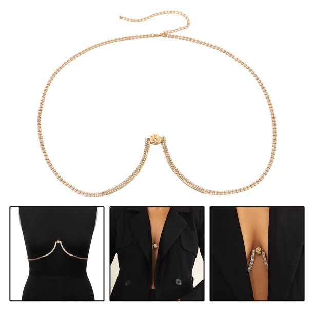 de monedas, cadena de , accesorios de , corporal brillante de moda para fiesta Oro Hugo Cadena de sujetador