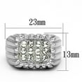 thumbnail image 2 of Luxe Jewelry Designs Men's Stainless Steel Ring with Clear Crystals - Size 7 (Pack of 3), 2 of 4
