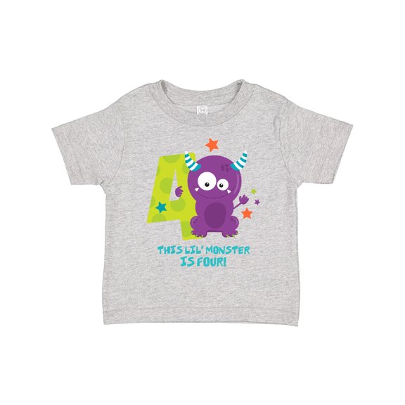 Inktastic Monster 4th Birthday Boys or Girls Toddler T-Shirt