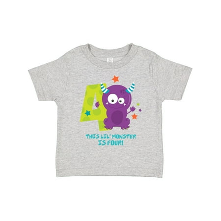 

Inktastic Monster 4th Birthday Gift Toddler Boy or Toddler Girl T-Shirt