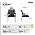 thumbnail image 5 of Silla de Visita Oficina Respaldo Malla y Base Cromada Strong Negro, 5 of 5
