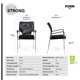 thumbnail image 5 of Silla de Visita Oficina Respaldo Malla y Base Cromada Strong Negro, 5 of 5