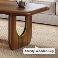 thumbnail image 6 of Tribesigns Farmhouse Coffee Table, 47 Inches Wooden Rectangular Center Tables with Rounded Corners, Modern Coffee Tables for Living Room, 6 of 7