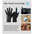 thumbnail image 5 of Womens Winter Leather Gloves Touch Screen Wool Lined Windproof Warm Suede Fashion Dress Gloves, 5 of 6