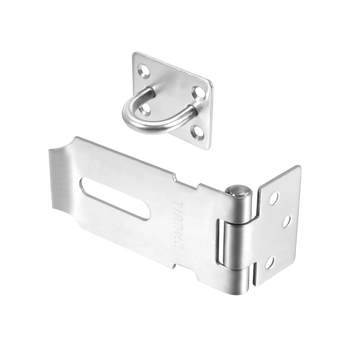 Hasp Staple Gate Latches Lock with Screws,87mm Length,Stainless Steel