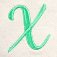 thumbnail image 3 of DALIX Women's Monogram Tote Bag Personalized Open Top Mint Green Letter X, 3 of 8