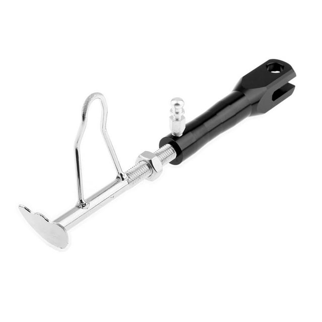Ajustable para Motocicleta, Soporte Lateral para Patada de Pie, Negro