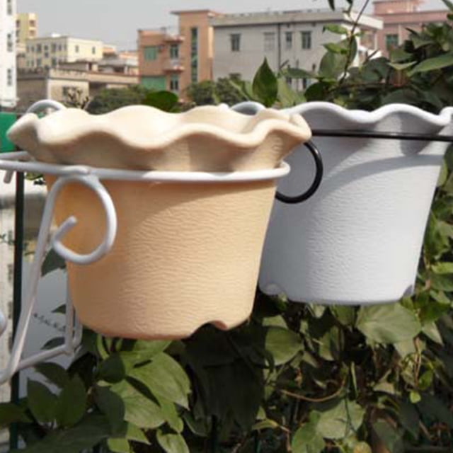 Luxshiny 2Ud Soporte Colgante Para Macetas En Negro Para Jardín Y Duradero