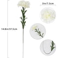 thumbnail image 4 of 16PCS White Carnations Artificial Flowers 14.8'' Fake Carnation Silk Flowers with Stems Faux Carnations Flowers for Home Table Centerpiece Wedding Decor Floral Arrangements (Ivory White), 4 of 14
