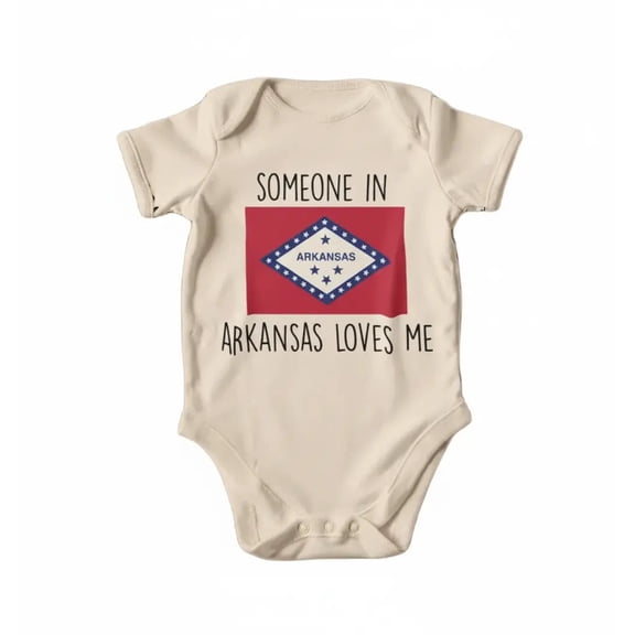 Arkansas Flag Newborn Gift Baby Bodysuit