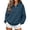 Navy, variant on Women's Sweatshirts,2‑Button Collar Long Sleeve Loose Casual Solid Pullover Tops,Vacation Travel Outfit