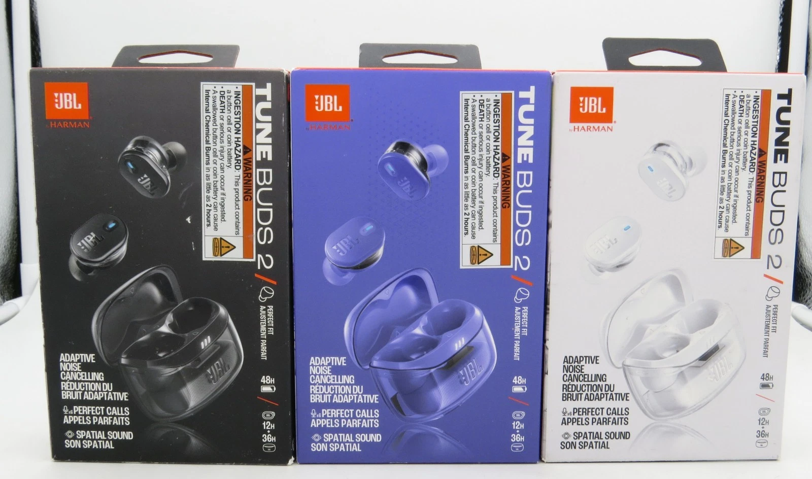 Restored JBL Tune Buds 2 True Wireless Bluetooth Noise Cancelling Earbuds Ghost Edition (Refurbished)