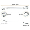 thumbnail image 2 of Uxcell 45-Degree Offset Box End Wrench 14mm x 17mm 12 Point Metric Double Box End Wrench Long Offset Torx Wrench, 2 of 7