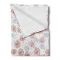thumbnail image 2 of Nature Soft Flannel Fleece Throw Blanket, Botanical Art Pattern with Continuous Rustic Flowers and Dots Print, Cozy Plush for Indoor and Outdoor Use, 70" x 90", Pale Rust White and Blue, by Ambesonne, 2 of 5