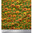 thumbnail image 1 of Soimoi Rayon Fabric Pumpkin Halloween Printed Craft Fabric by The Yard 56 Inch Wide, 1 of 1