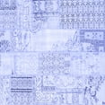 thumbnail image 1 of Ahgly Company Indoor Square Patchwork Blue Transitional Area Rugs, 5' Square, 1 of 4