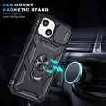 thumbnail image 6 of Case for iPhone 14, Shockproof Impact Resistant with Slide Lens Protective Cover Case for iPhone 14 6.1 inch (Black), 6 of 12