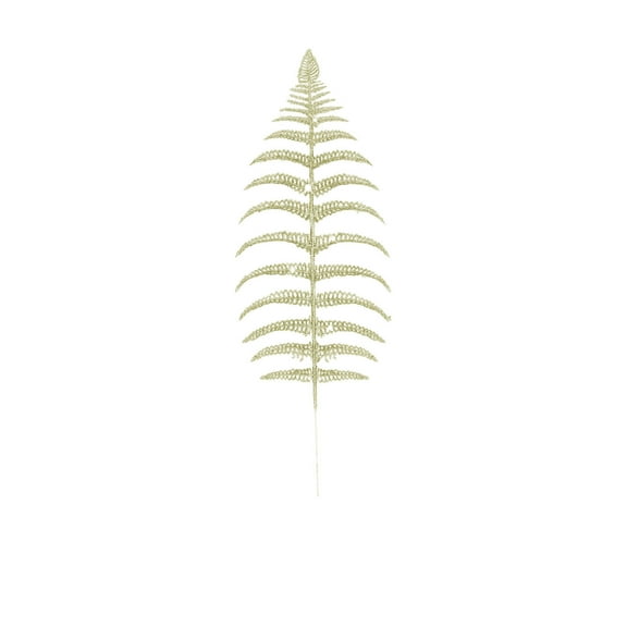 CuiLiyq 12 PCS Christmas Decoration Cuttings, 16.9 Inch Artificial Sparkling Fern Branches, for Home Holiday Wedding Party Decoration, Christmas Tree and Vase Filler (Khaki)