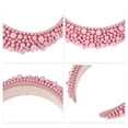 thumbnail image 3 of Diadema acolchada con perlas de imitación, diadema de ala ancha con esponja, diadema para mujer, rosa, 3 of 7
