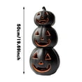 thumbnail image 2 of 1 16 Inch 3 Tier White Halloween Pumpkin Decorations Light Up Jack O Lantern for Indoor Outdoor Home Porch Patio Fall Halloween Decor, 2 of 6