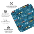 thumbnail image 4 of Bingfone Vintage Construction Trucks Leather Drinks Coasters With Set Of 6,Suitable For Home Kitchen,Coffee Cup Coasters Home Gift, 4 of 9