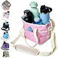 thumbnail image 2 of Insulated Drink Carrier Bag, Multiple Tumbler Carrier Caddy, Family Size 4 Compartment Drink Bag, Water Bottle Holder with Adjustable Strap, Drink Caddy Tote for Coffee, Travel, Outings, 2 of 7