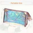 thumbnail image 5 of Unique Bargains Clear Makeup Bags Transparent Toiletry Bag Clear Zipper Makeup Pouch for Women for Women Pink, 5 of 7