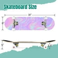 thumbnail image 2 of 31'' Complete Skateboard 7 Layer Canadian Maple Double Kick Deck Skateboards holographic foil colors 80s trend Skate Board for Beginner Adult Gifts, 2 of 5