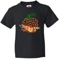 thumbnail image 3 of Inktastic Cheetah Print Pretty Pumpkin with Fall Leaves Youth T-Shirt, 3 of 5