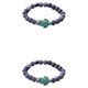 thumbnail image 4 of Guardurnaity de tortuga Piedras preciosas naturales duraderas y cristales Pulseras de amistad Regalos para mejores amigos Fósiles de viento negro Fósiles de viento negro 2Conjunto, 4 of 6