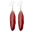 thumbnail image 2 of Multicolor black Feather Dangle Earrings Bohemia Folk Style Silver Color Drop Earrings, 2 of 2