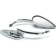Krator Chrome Skeleton Skull Motorcycle Mirrors Universal Compatible with Harley Davidson Softail Night Train Deluxe FLSTNI