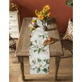 thumbnail image 4 of Hokiten Table Runners 72 Inches Long Dress Scarves, Flowers Leaves Farmhouse Kitchen/Dining Table Runner, Coffee Tablerunners, Farmhouse White Botanical Magnolia Retro 13x72 Inch, 4 of 7