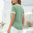 thumbnail image 6 of SOMER Women Tops Short Sleeve T-Shirts Summer Tops Soft Tunic V Neck Basic Blouses for Women Workout Spring Fashion 2026 Green, 6 of 7