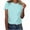 Sky Blue2, variant on Plebaso Women's Short Sleeve T Shirts Solid Color Summer Tops Crew Neck Casual Beach Vacation Shirt for Ladies